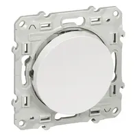 Ключ за стълбищно осветление Schneider Electric скрит монтаж с монтажна рамка  10 A, бял RAL 9003, Odace