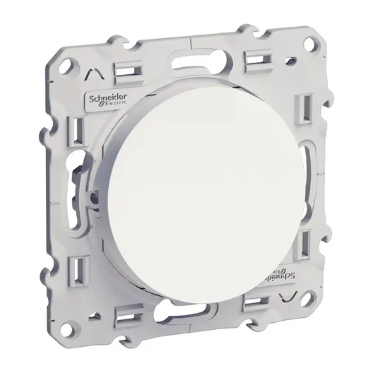 Електрически единичен ключ Schneider Electric скрит монтаж с монтажна рамка  10 A, бял RAL 9003, сх. 1, Odace