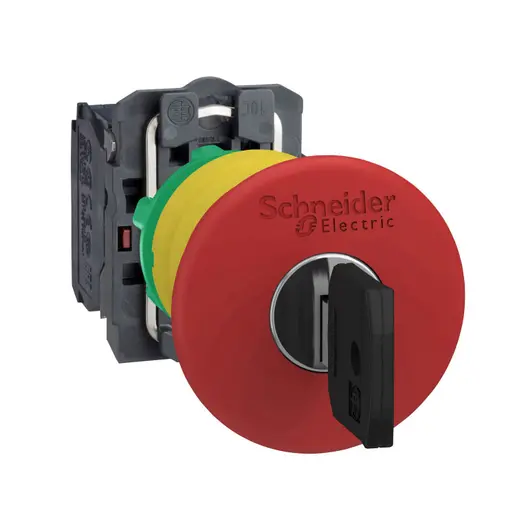 Авариен стоп бутон Schneider Electric тип гъба с пружинно връщане  3 A, 240 V, 1 NC, червен, Harmony XB5