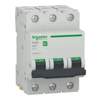 Автоматичен триполюсен прекъсвач Schneider Electric за DIN шина крива C  20 A, 400 V, 6 kA, 3P, Easy 9