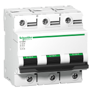 Автоматичен триполюсен прекъсвач Schneider Electric за DIN шина крива D  80 A, 380/415 V, 10 kA, 3P, Acti 9 C120 - product - 028 PRA1620