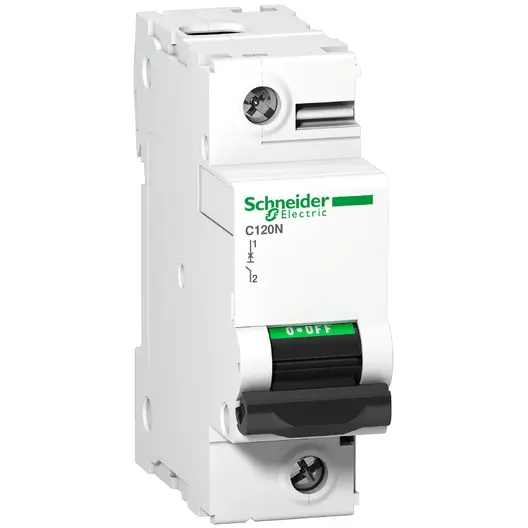 Автоматичен еднополюсен прекъсвач Schneider Electric за DIN шина крива C  100 A, 230 V, 10 kA, 1P, Acti 9 C120