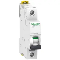 Автоматичен еднополюсен прекъсвач Schneider Electric за DIN шина крива B  63 A, 220-240 V, 10 kA, 1P, Acti 9 iC60