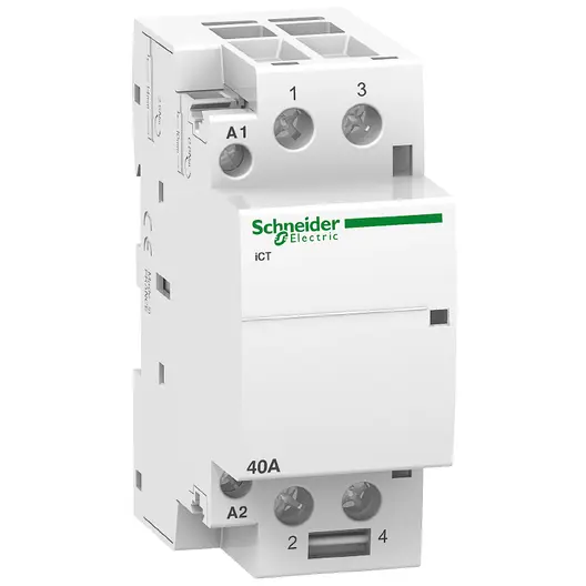 Контактор Schneider Electric модулен автоматичен  2P, 2 NO, 230 V, 40 A, Acti 9 iCT