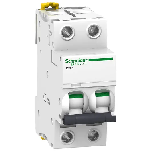 Автоматичен двуполюсен прекъсвач Schneider Electric за DIN шина крива C  40 A, 230 V, 6 kA, 2P, Acti 9 iC60