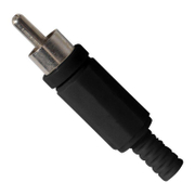 Конектор за аудиосигнален кабел   мъжки, RCA, черен - product - 028 ROE2849