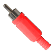 Конектор за аудиосигнален кабел   мъжки, RSA, червен - product - 028 ROE2850