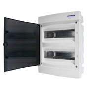 Табло електроразпределително Schrack Technik апартаментно за открит монтаж  361x287x112 мм, 40 IP, бяло/опушена врата, 24 модула - product - 028 SRK4021