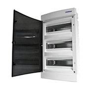 Табло електроразпределително Schrack Technik апартаментно за скрит монтаж  482x283x106 мм, 40 IP, бяло/опушена врата, 36 модула - product - 028 SRK4023