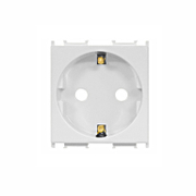 Електрически интериорен контакт Schrack Technik единичен скрит монтаж с детска защита  2P+E, 16 A, 20 IP, бял, VISIO 45 - product - 028 SRK4530