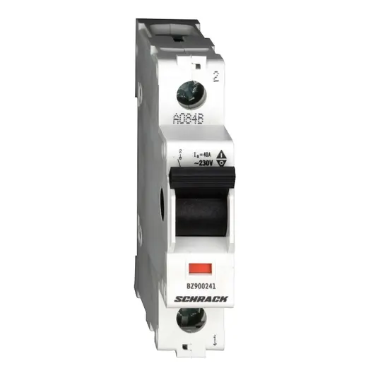 Прекъсвач Schrack Technik ръчен товаров еднополюсен шалтер  40 A, 12.5 kA, 1P, 240 V, BZ900241