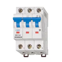 Автоматичен триполюсен прекъсвач Schrack Technik за DIN шина крива C  63 A, 400 V, 6 kA, 3P, BMS6
