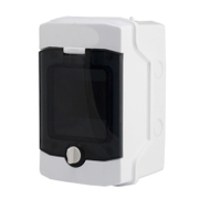 Табло електроразпределително Schrack Technik апартаментно противовлажно за открит монтаж  128x201x120 мм, 65 IP, бяло/опушена врата, 4 модула - product - 028 SRK5798