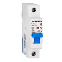 Автоматичен еднополюсен прекъсвач Schrack Technik за DIN шина крива C  10 A, 230 V, 6 kA, 1P, Amparo