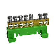 Заземителна клема Schrack Technik неизолирана  63 A, 7 гнезда - product - 028 SRK3907