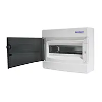 Табло електроразпределително Schrack Technik апартаментно за открит монтаж  236x215x102 мм, 40 IP, бяло/опушена врата, 8 модула