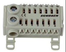 Блок Schrack Technik клемен за бързо свързване  2х25/14х4 мм2, сив, 80 A - product - 028 SRK3990