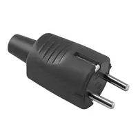 Щепсел монофазен Amig шуко гумен  16 A, 230 V, черен, 3237