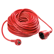 Удължител на кабели as - Schwabe с PVC изолация  25 м, 3x1.5 мм2, ШВПС-В / H05VV-F, червен, 1 гнездо - product - 028 UNI4102