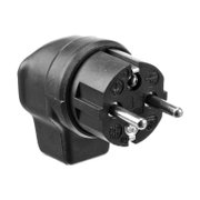 Щепсел as - Schwabe монофазен шуко ъглов 16 A, 230 V, черен - product - 028 UNI4244