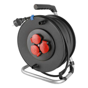 Удължител на кабели as - Schwabe на PVC макара с метална рамка  33 м, 3x2.5 мм2, ШКПТ, 3 гнезда - product - 028 UNI4450