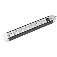 Разклонител електрически as - Schwabe с USB портове  1.5 м, 3x1.5 мм2, ШВПС-В / H05VV-F, бял, 6 гнезда