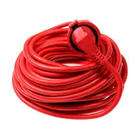 Удължител на кабели as - Schwabe с PVC изолация  15 м, 3x1.5 мм2, ШВПС-В / H05VV-F, червен, 1 гнездо