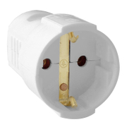 Електрически контакт тип куплунг as - Schwabe единичен  16 A, 20 IP, бял - product - 028 UNI 166