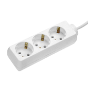 Разклонител електрически as - Schwabe с кабел и детска защита  3 м, 3x1.5 мм2, ШВПС-В / H05VV-F, бял, 3 гнезда - product - 028 UNI2016