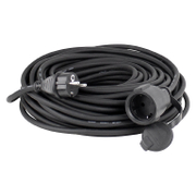 Удължител на кабели as - Schwabe гумиран  25 м, 3x1.5 мм2, ШКПЛ / H05RR-F, черен, 1 гнездо - product - 028 UNI2447