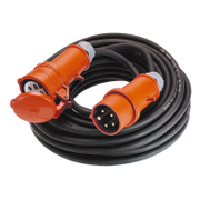 Удължител на кабели as - Schwabe гумиран  25 м, 5x1.5 мм2, ШКПТ / H07RN-F, черен, 1 гнездо - product - 028 UNI2517