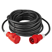 Удължител на кабели as - Schwabe гумиран  25 м, 5x2.5 мм2, ШКПТ / H07RN-F, черен, 1 гнездо - product - 028 UNI2519