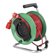 Удължител на кабели as - Schwabe на PVC макара с метална рамка  50 м, ШВПС-В, 1 гнездо - product - 028 UNI2900