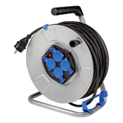 Удължител на кабели as - Schwabe на метална макара  50 м, ШВПС-В, 4 гнезда - product - 028 UNI3083