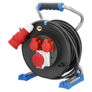 Удължител на кабели as - Schwabe на PVC макара с метална рамка  40 м, 5x1.5 мм2, ШКПТ / H07RN-F, 3 гнезда, Xperts CEE - product - 028 UNI3336