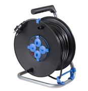 Удължител на кабели as - Schwabe на PVC макара с метална рамка  25 м, 3x1.5 мм2, ШКПЛ, 4 гнезда - product - 028 UNI3330