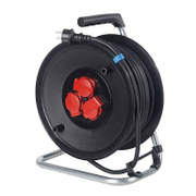 Удължител на кабели as - Schwabe на PVC макара с метална рамка  40 м, 3x2.5 мм2, ШКПТ, 3 гнезда - product - 028 UNI3346