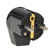 Щепсел as - Schwabe монофазен шуко ъглов 16 A, 230 V, черен - product - 028 UNI3353
