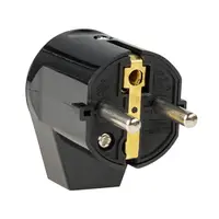 Щепсел монофазен as - Schwabe шуко ъглов  16 A, 230 V, черен