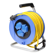 Удължител на кабели as - Schwabe на PVC макара с метална рамка  25 м, 3x1.5 мм2, ШКПТ, 3 гнезда - product - 028 UNI3491