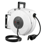 Удължител на кабели as - Schwabe на PVC макара за стенен монтаж  20+2 м, 3x1.5 мм2, ШВПС-В / H05VV-F, сива, 1 гнездо - product - 028 UNI3522