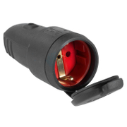 Електрически противовлажен контакт as - Schwabe тип куплунг  16 A, 44 IP, черен - product - 028 UNI3882