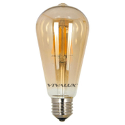 LED крушка Vivalux E27 топло бяла  6 W, 2700 K, 230 V, Dey/Flick Vintage LED DV64 LED 6W E27 - product - 028 VIV 102