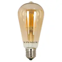 LED крушка Vivalux E27 топло бяла  6 W, 2700 K, 230 V, Dey/Flick Vintage LED DV64 LED 6W E27
