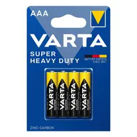 Батерия Varta кръгла цинкова  1.5 V, AAA/LR03, 4 бр., Super Heavy Duty