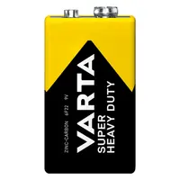 Батерия Varta правоъгълна цинкова  9 V, 6F22, 1 бр., Super Heavy Duty
