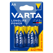 Батерия Varta кръгла алкална  1.5 V, AA/LR06, 6 бр., Longlife Power - product - 028 VRT5749