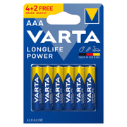 Батерия Varta кръгла алкална  1.5 V, AAA/LR03, 6 бр., Longlife Power - product - 028 VRT5752