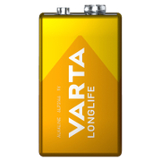 Батерия Varta правоъгълна алкална  9 V, 9V/6LR61, Longlife - product - 028 VRT3658