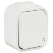 Звънчев бутон Zamel без светлинна индикация  12 V, открит монтаж, бял, PDH-991 - product - 028 ZAM5689